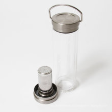 Heiß- und Kaltgetränk Glasflasche 300ml Getränke Tee Thermoskanne Glas Wasserflasche Doppelisolierglastasse